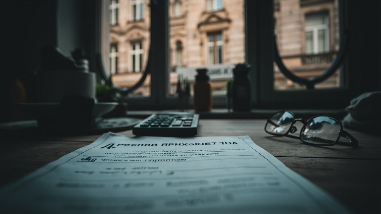 габела у Львові — податкова квитанція на тлі кам'яниці