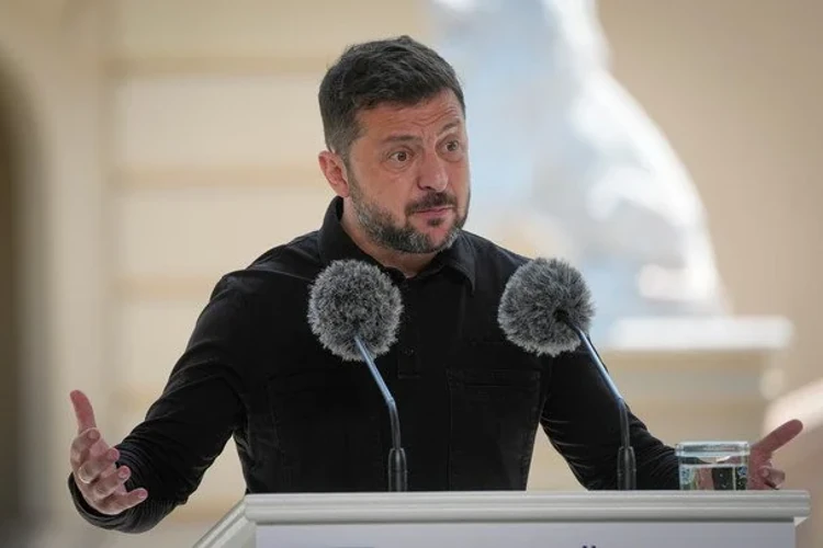Володимир Зеленський під час інтерв'ю