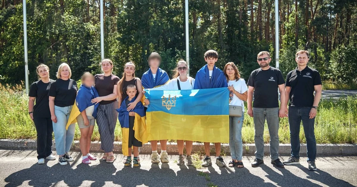 Повернені з тимчасово окупованих територій діти, фото з Telegram Дмитра Лубінця