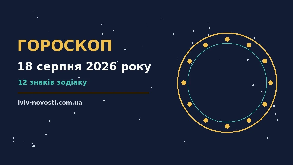 Зоряне небо над нічним Львовом як символ щоденного гороскопу на 18 серпня 2026 року