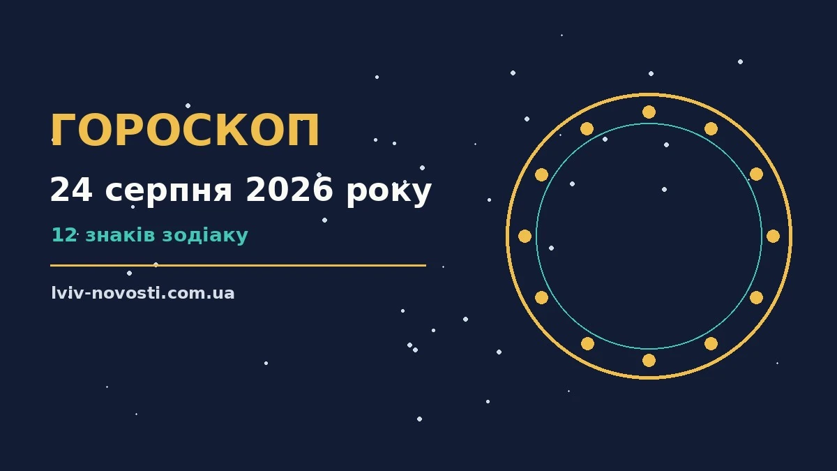 Зоряне небо над містом у ранкових барвах понеділка 24 серпня 2026 року, символ спокійного ритму дня
