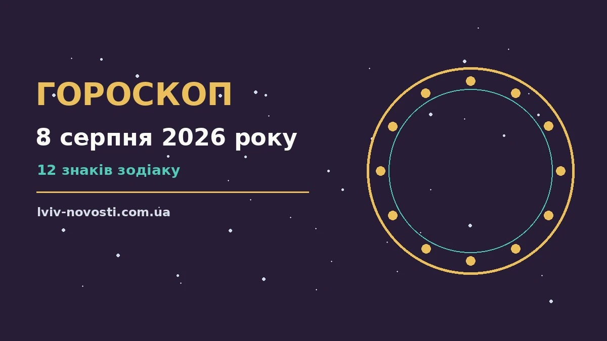 Зоряне небо над нічним містом як символ гороскопу на 8 серпня 2026 року