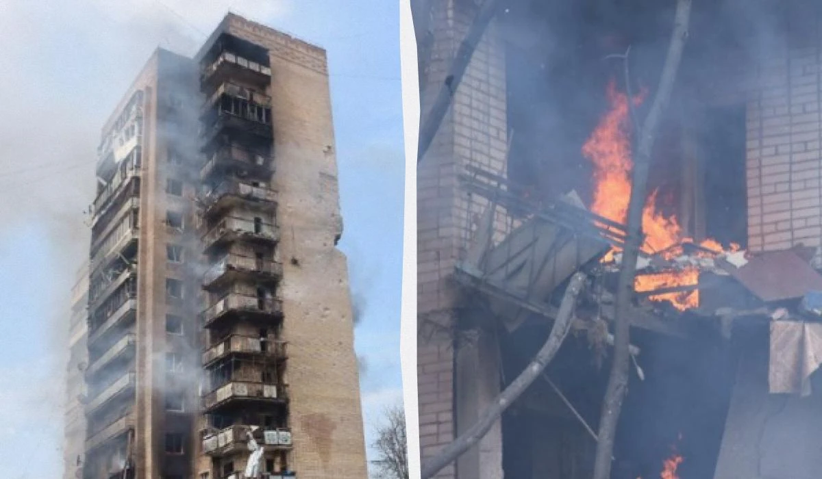 Наслідки ворожої атаки авіабомбами по центру Краматорська 4 серпня