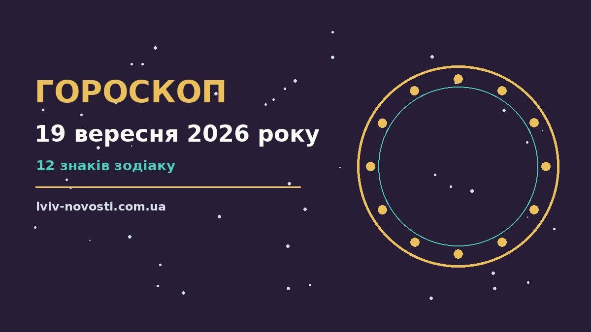 Астрологічний гороскоп на 19 вересня 2026 року для дванадцяти знаків зодіаку