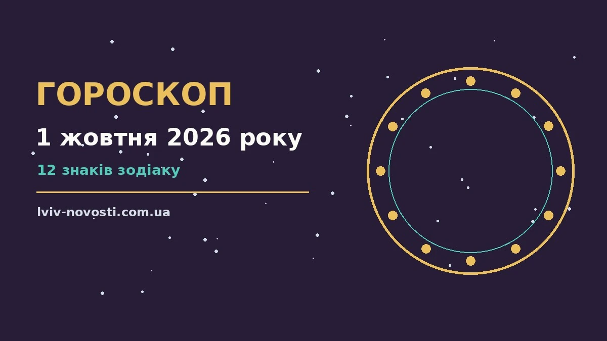 Гороскоп на 1 жовтня 2026 року: ритм дня для 12 знаків для грошей і кохання