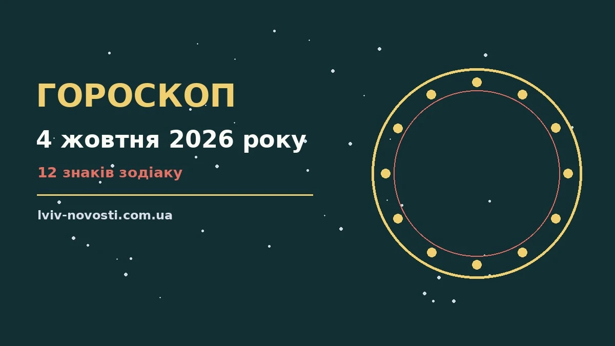 Гороскоп на 4 жовтня 2026 року: ритм дня для 12 знаків для грошей і кохання